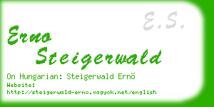 erno steigerwald business card