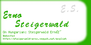 erno steigerwald business card